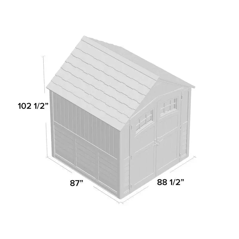 Sutton Resin Storage Shed – 7.5 ft x 7 ft Outdoor Utility Building