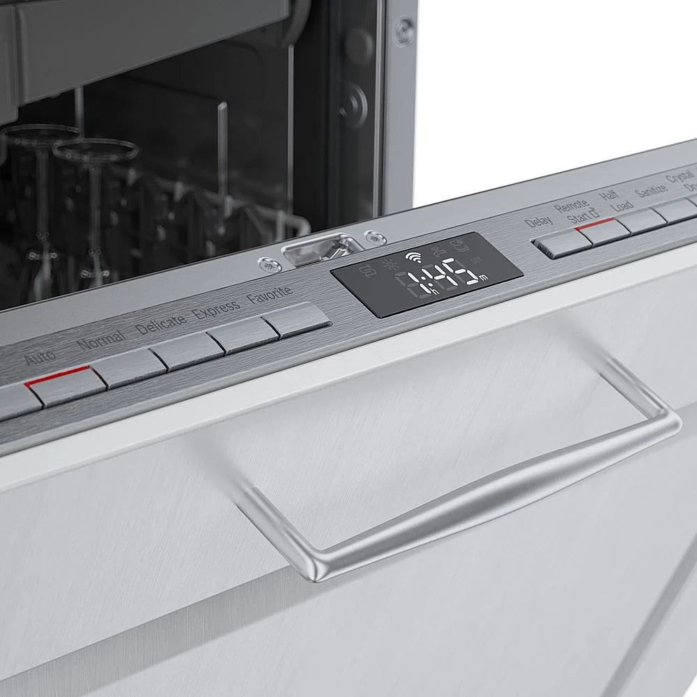 Bosch - 800 Series 24" Top Control Smart Built-In Dishwasher with 3rd Rack and 42 dBA - Custom Panel Ready