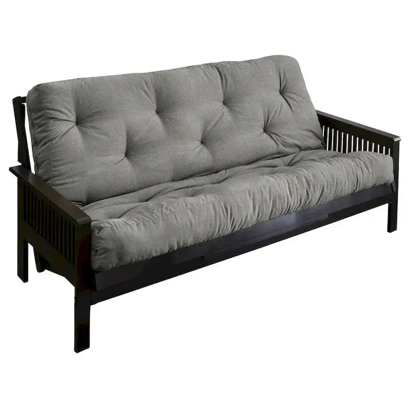 TruPedic Full-Size Granite Grey Futon Mattress – 12-Inch Dual-Comfort Hybrid Design
