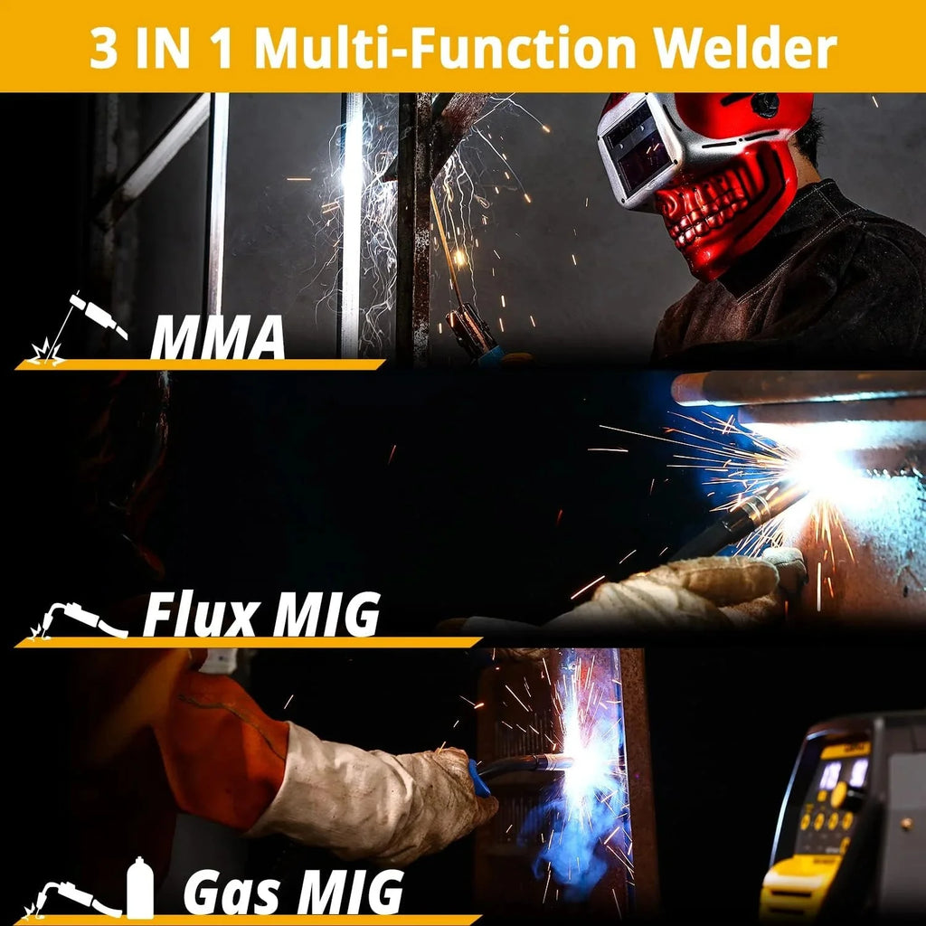 DEKO 135Amp MIG/MMA Welder .110V Flux MIG/Stick/Gass MIG 3 in 1 welding machine IGBT DC Inverter