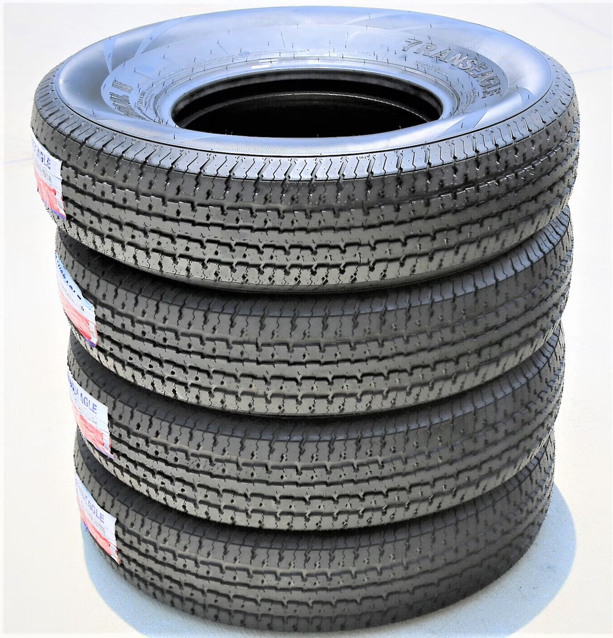 Set of 4 Transeagle ST Radial II Steel Belted ST225/75R15 225/75R15 117/112 L E 10 Ply Trailer Tires
