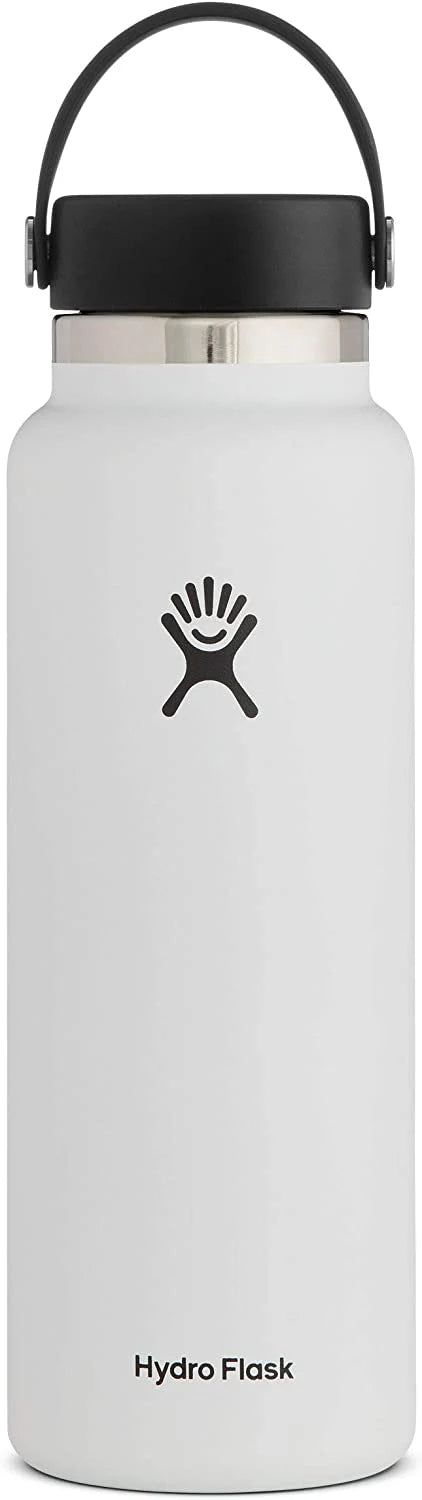 Hydro Flask 40oz Wide Mouth Bottle (White)