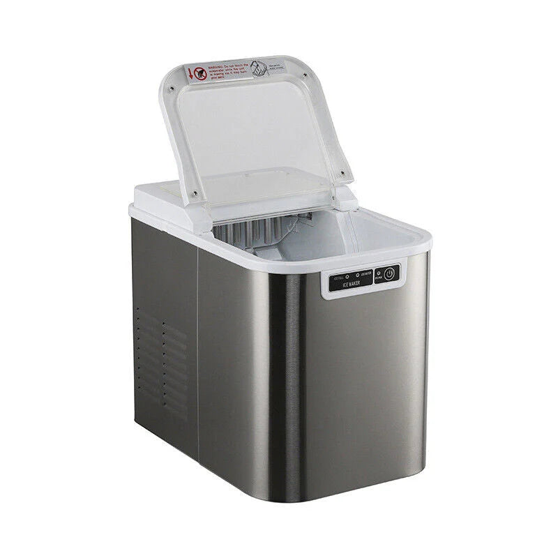 CJC Countertop Ice Maker Portable Ice Machine with Carry Handle Basket and Scoop for Home Kitchen Party 110V