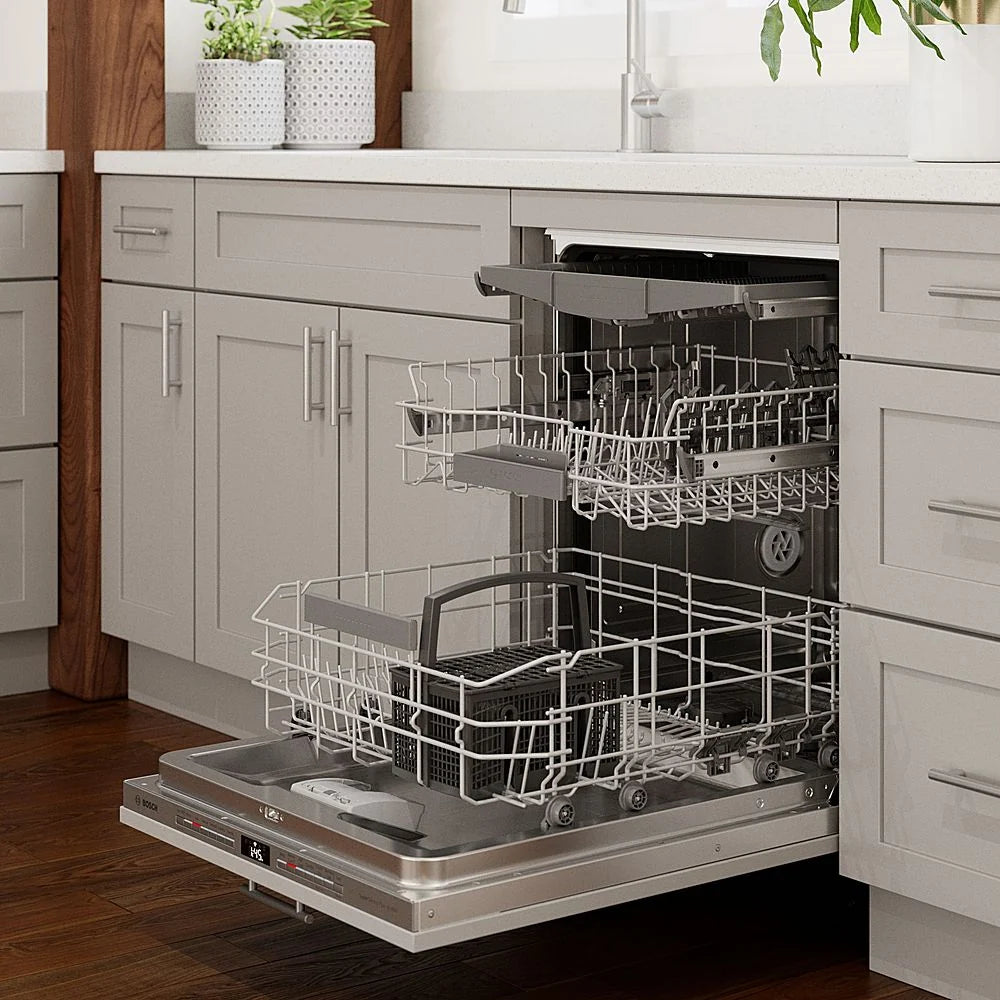 Bosch - 800 Series 24" Top Control Smart Built-In Dishwasher with 3rd Rack and 42 dBA - Custom Panel Ready