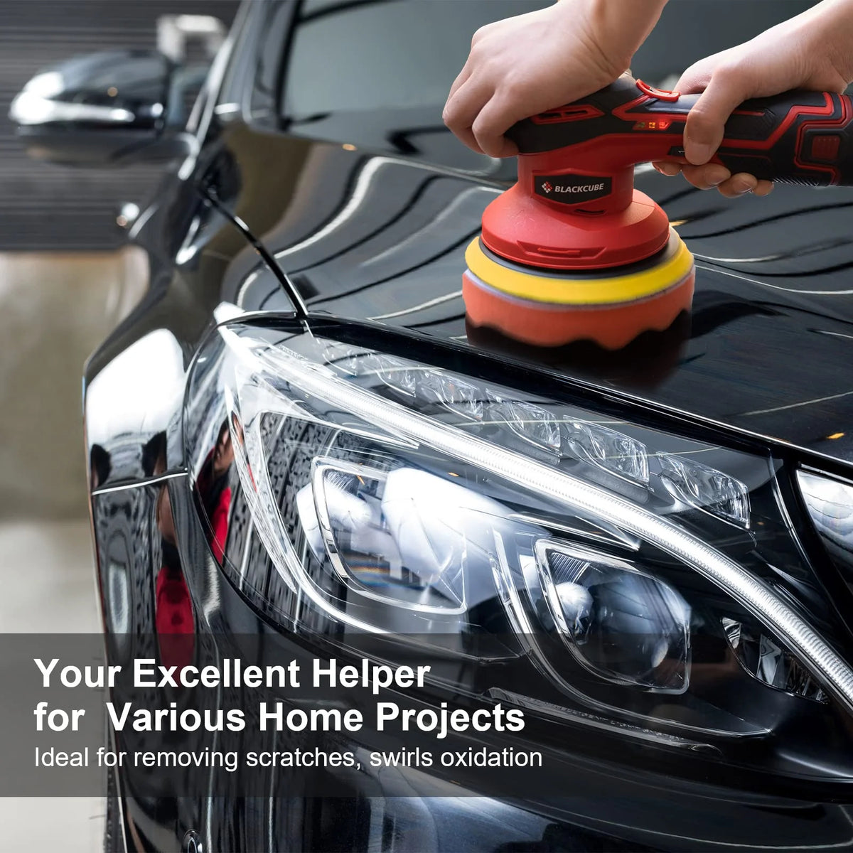 BLACKCUBE Cordless Polisher Lithium Ion Rechargeable