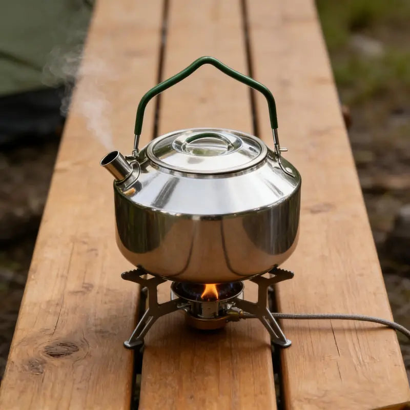 Compact Foldable Camping Cookware Set  Pan, Saucepan & Kettle