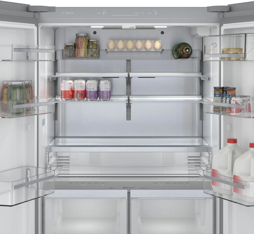 Bosch - 800 Series 21 Cu. Ft. French Door Counter-Depth Smart Refrigerator - Stainless steel