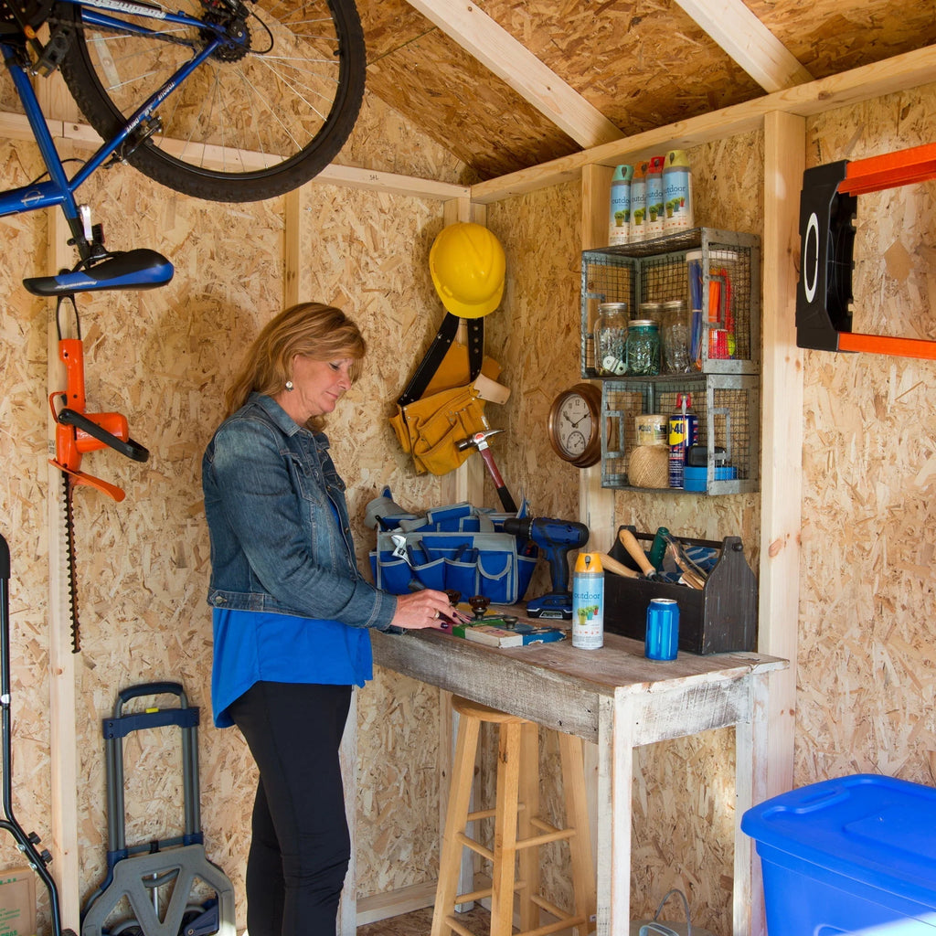 Handy Home Products Beachwood 10 ft. x 12 ft. Wood Storage Shed (Floor Included)