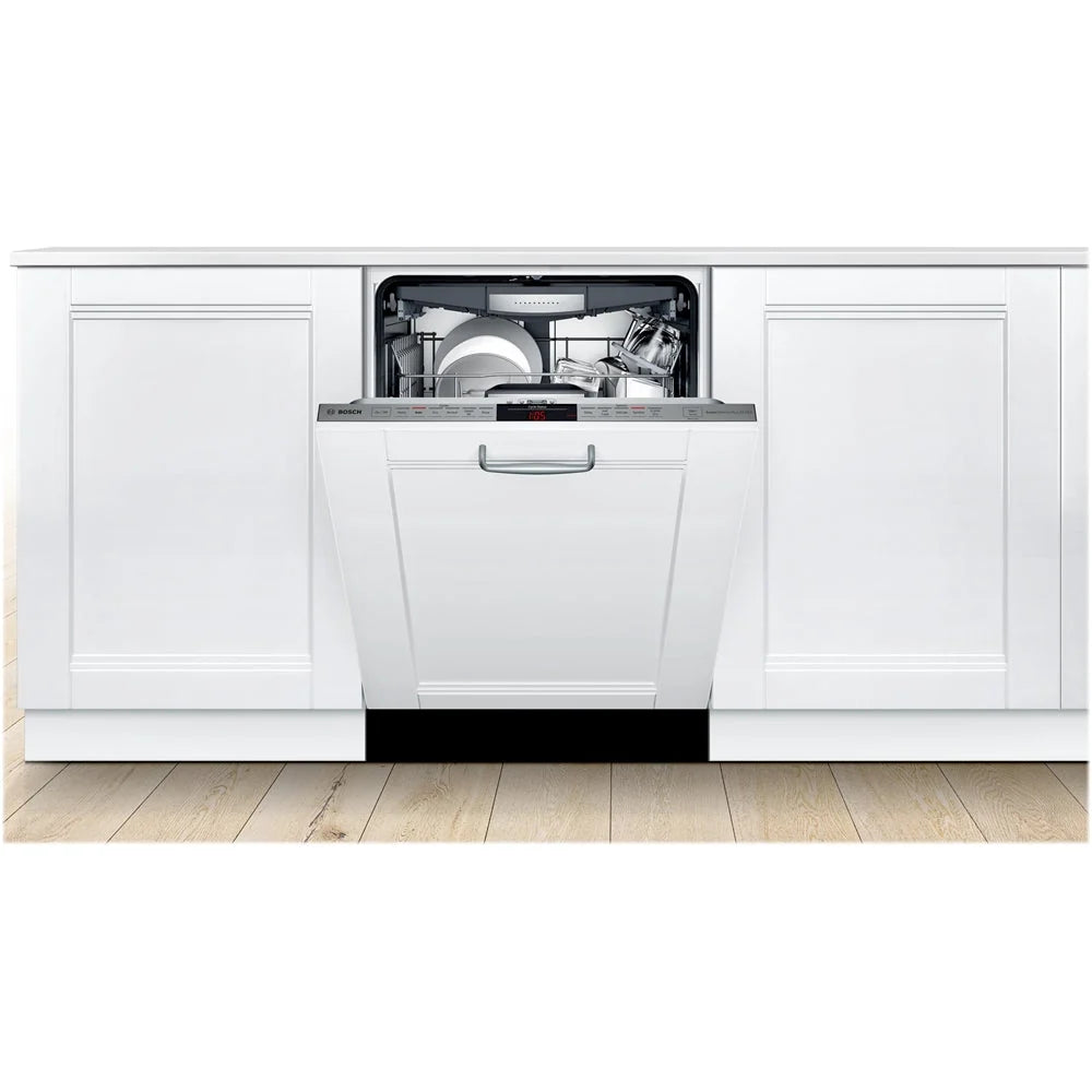 Bosch - 800 Series 24" Top Control Built-In Dishwasher with CrystalDry, Stainless Steel Tub, 3rd Rack, 42 dBa - Custom Panel Ready