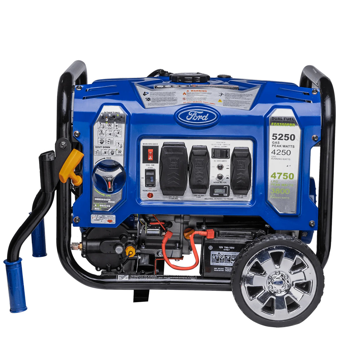 Ford 5, 250 - Watt Dual Fuel Portable Generator with Wireless Remote Start