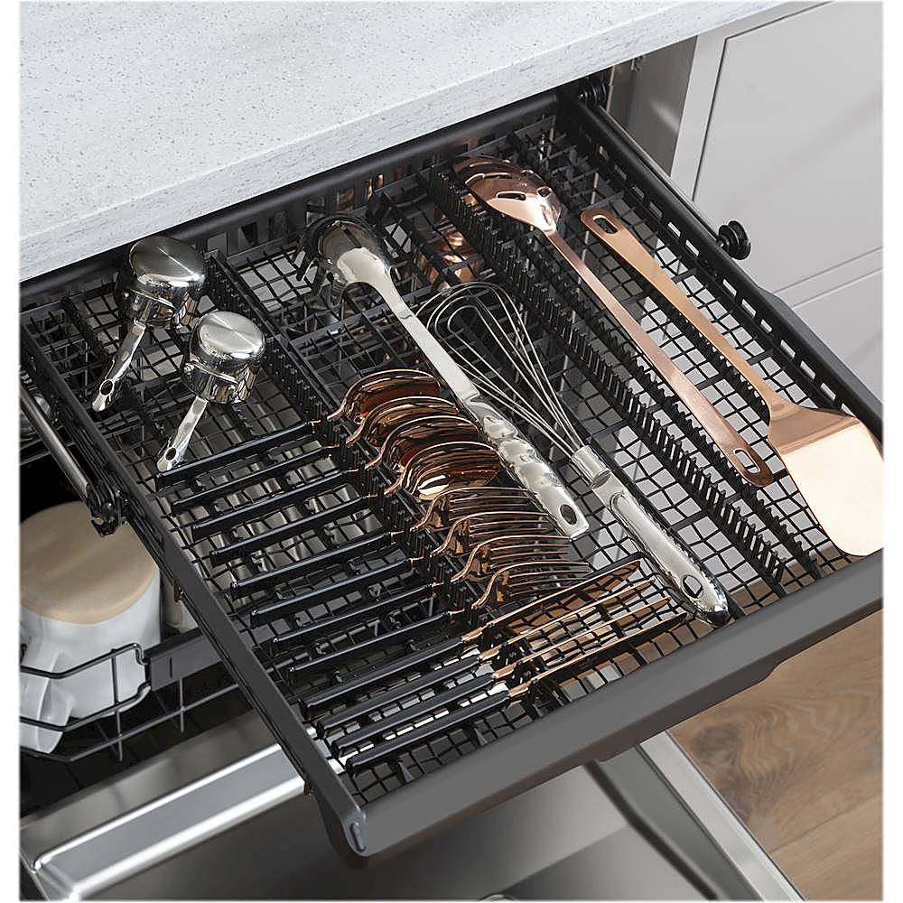 Café - 24" Top Control Tall Tub Built-In Dishwasher with Stainless Steel Tub - Matte black