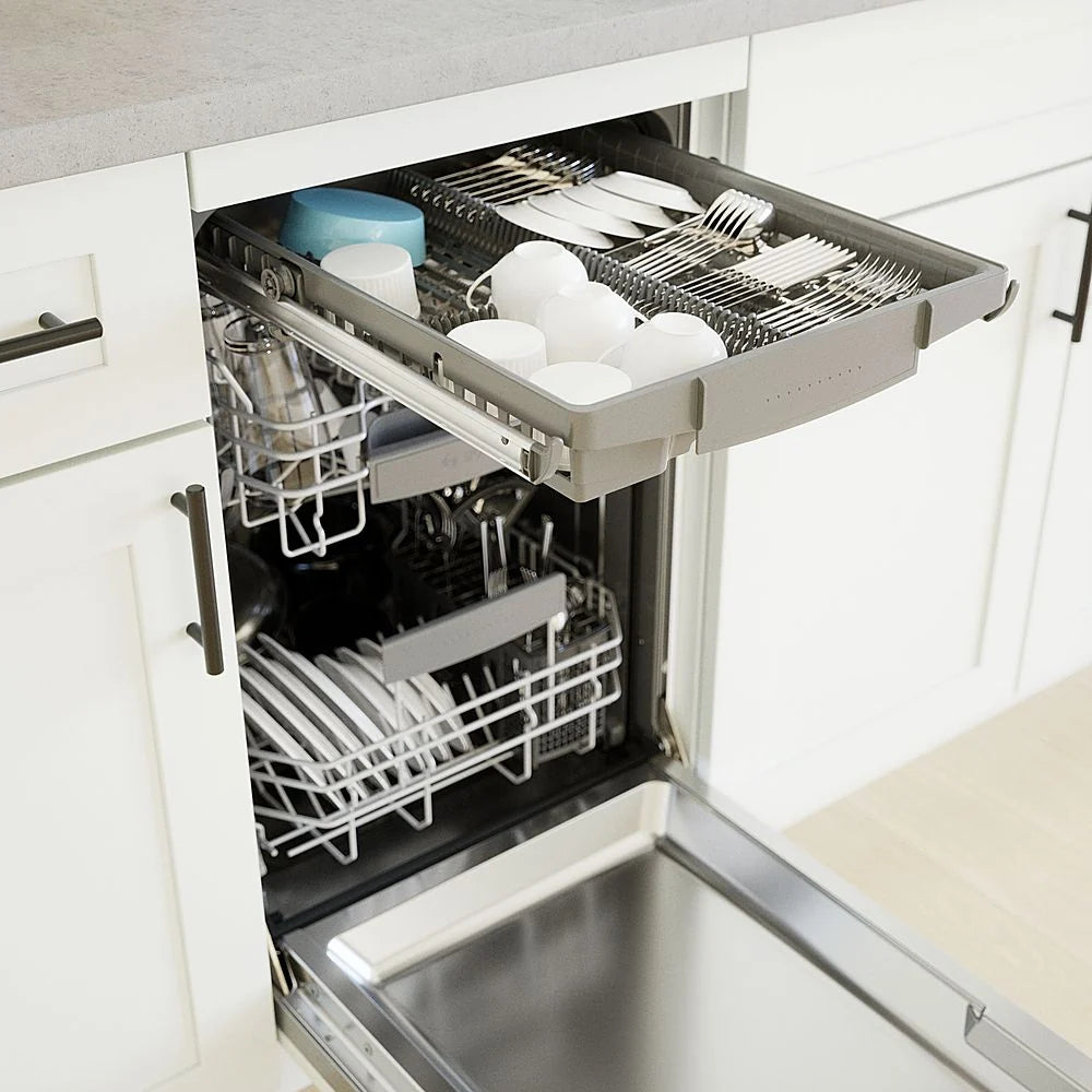 Bosch - 800 Series 18" Top Control Smart Built-In Dishwasher with 3rd Rack and 44 dBA - Custom Panel Ready
