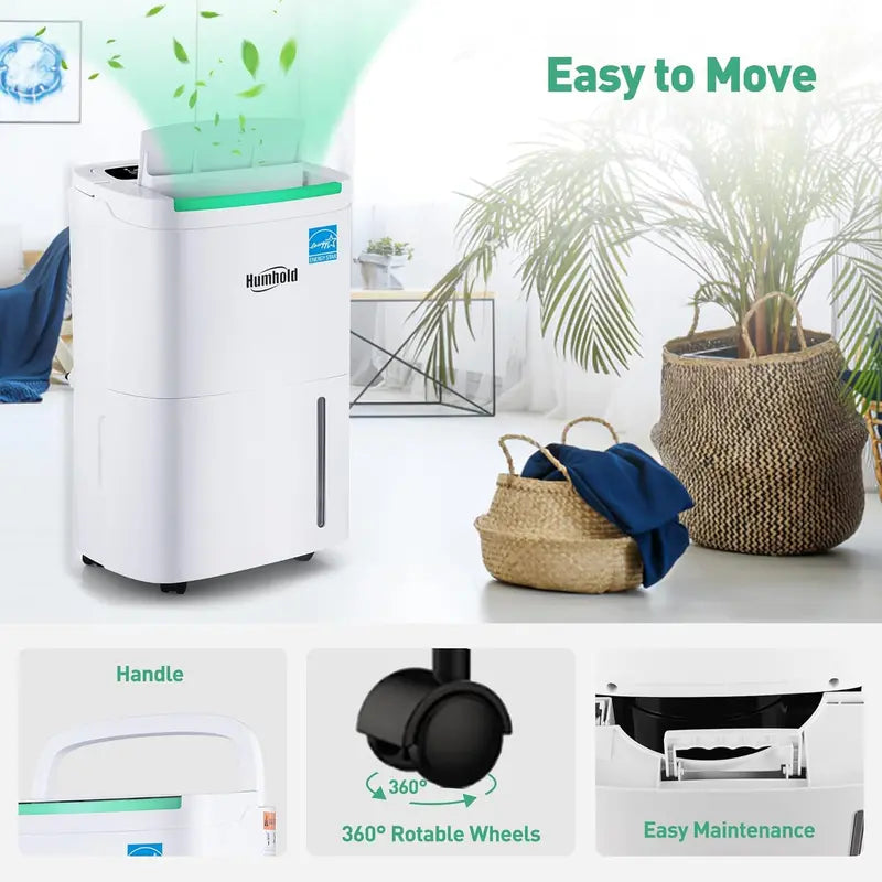 Compact 3-in-1 Portable Air Conditioner with Remote: Cooling, Fan & Dehumidifying for Spaces up to 700 Sq. Ft.