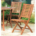 Eucalyptus Folding Side Chair Pair