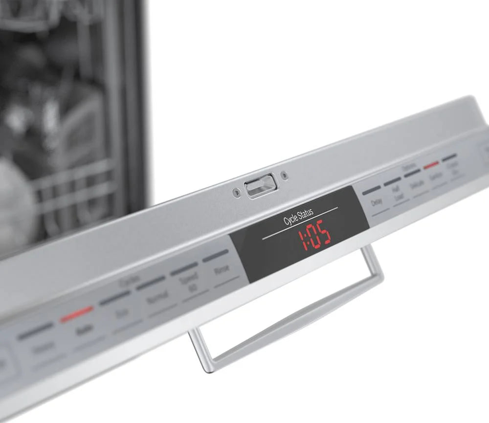 Bosch - 800 Series 24" Top Control Built-In Dishwasher with CrystalDry, Stainless Steel Tub, 3rd Rack, 42 dBa - Custom Panel Ready