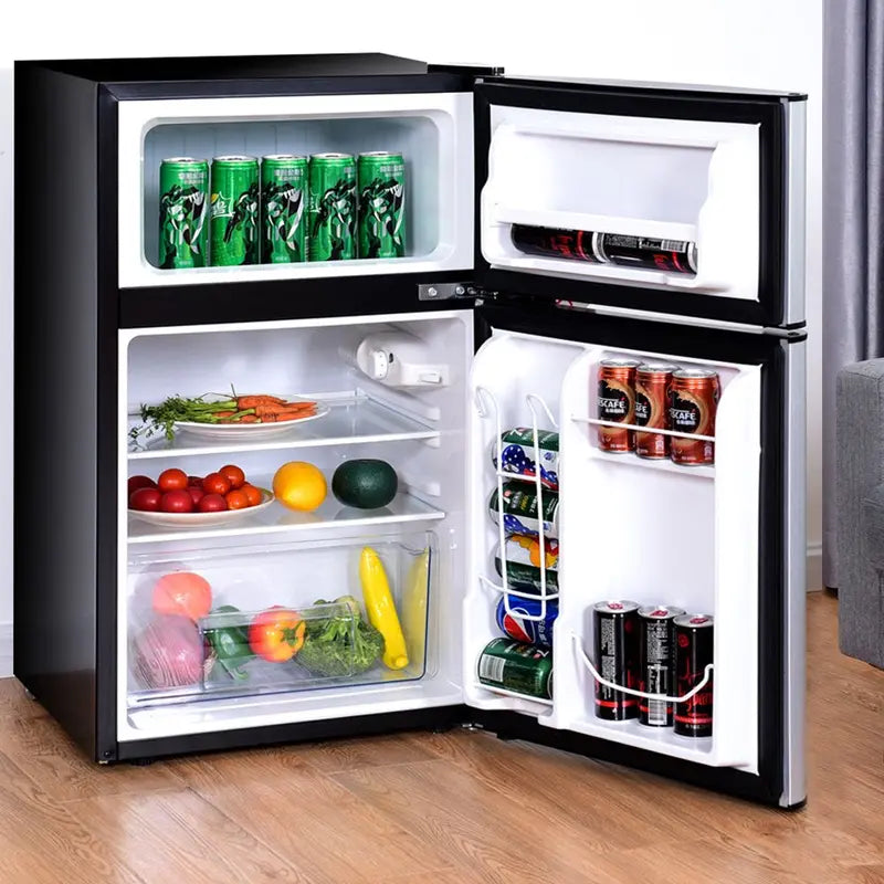 Costway Refrigerator Small Freezer Cooler Fridge Compact 3.2 Cu Ft. Unit