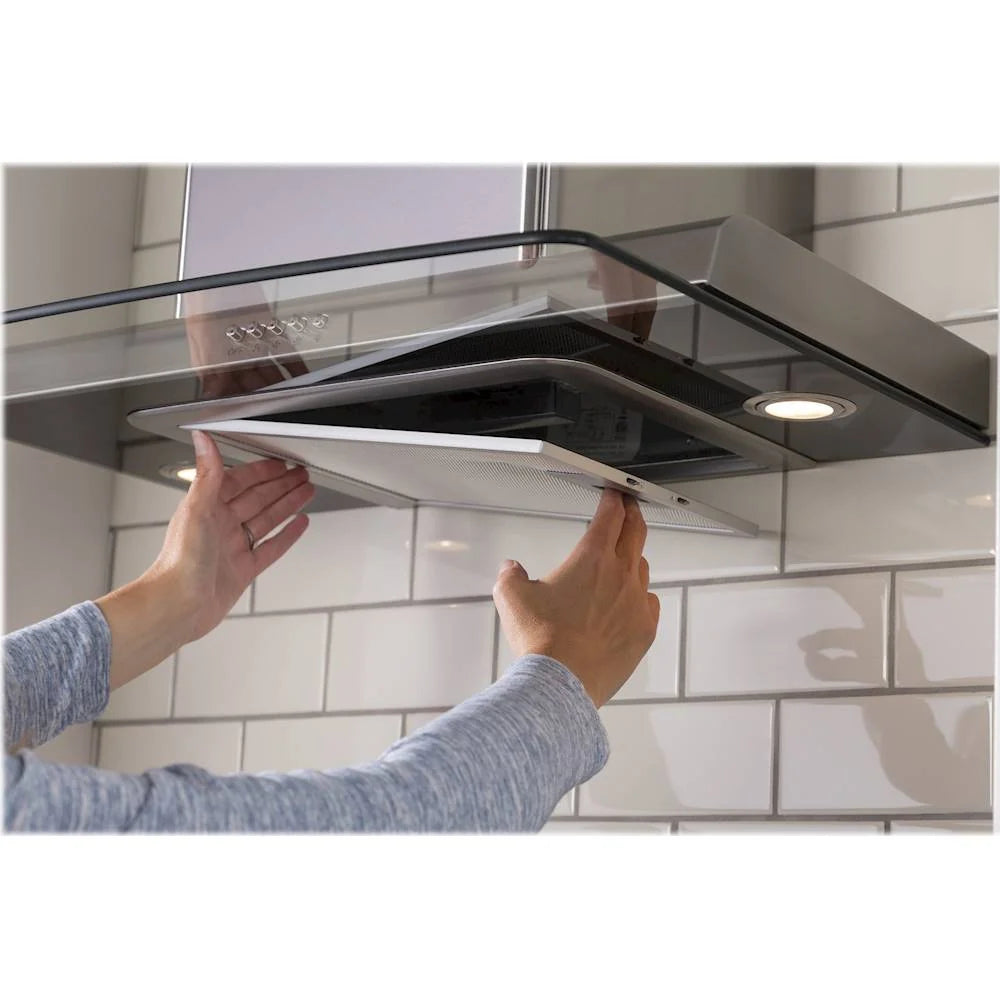 GE Profile - 24" Convertible Range Hood - Silver