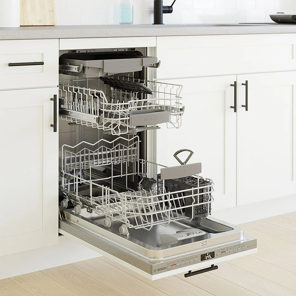 Bosch - 800 Series 18" Top Control Smart Built-In Dishwasher with 3rd Rack and 44 dBA - Custom Panel Ready