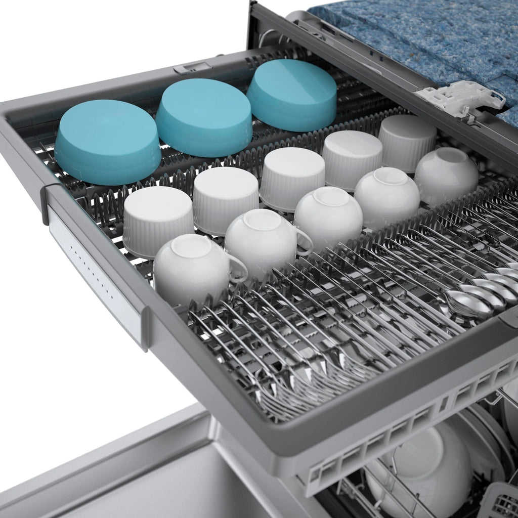 Bosch - 800 Series 24" Top Control Built-In Dishwasher with CrystalDry, Stainless Steel Tub, 3rd Rack, 42 dBa - Stainless steel