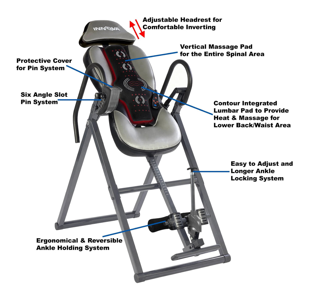 Innova ITM5950 Advanced Heat and Massage Therapeutic Inversion Table, , 300 lb Max Weight Capacity
