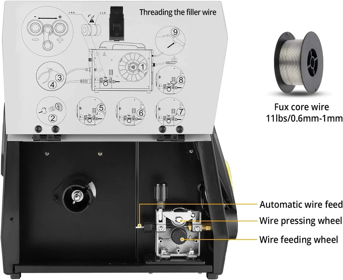 DEKO 135Amp MIG/MMA Welder .110V Flux MIG/Stick/Gass MIG 3 in 1 welding machine IGBT DC Inverter