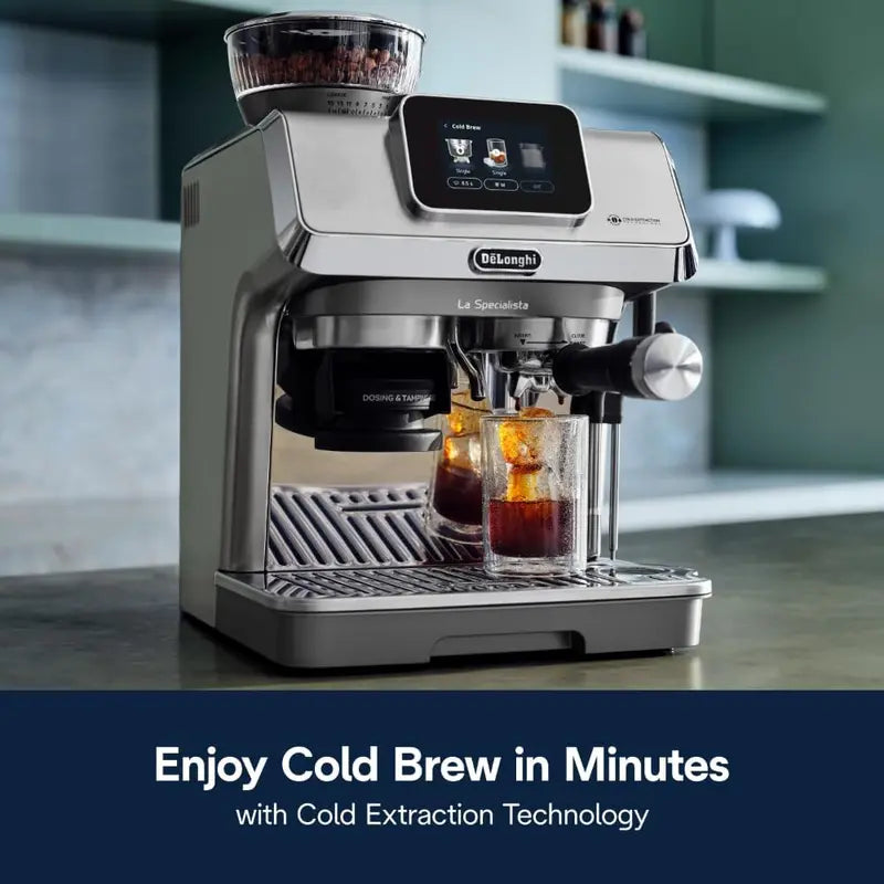 De onghi La Specialista Touch Espresso Machine  Integrated Grinder, Cold Brew & Iced Mode, 10 Presets, Italian Craftsmanship