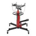 FGJQEFG Transmission Jack 1100Lbs 2 Stage Hydraulic High Lift Vertical Telescopic 34" - 68" Adjustable Height with Foot Pedal Wheels