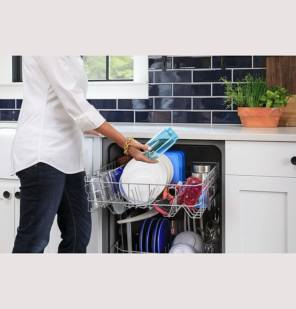 GE - Top Control Built-In Dishwasher with 3rd Rack, Dry Boost, 50 dBa - Slate