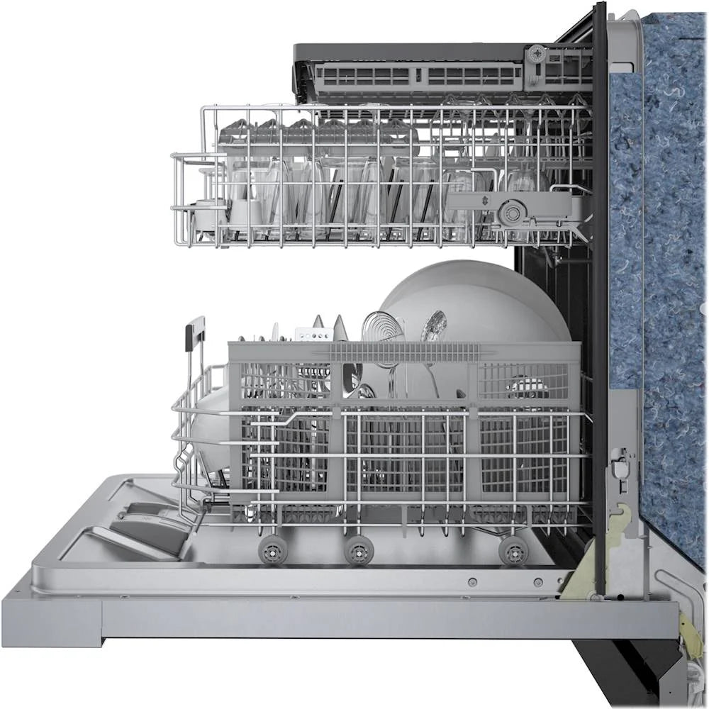 Bosch - 800 Series 24" Top Control Built-In Dishwasher with CrystalDry, Stainless Steel Tub, 3rd Rack, 42 dBa - Stainless steel