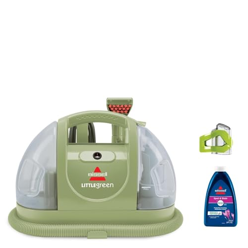 Bissell Multi-Purpose Portable Carpet and Upholstery Cleaner, 1400B, Green with Bissell 74R7 Pet Stain & Odor Portable Machine Formula, 32-Ounce, Fl Oz