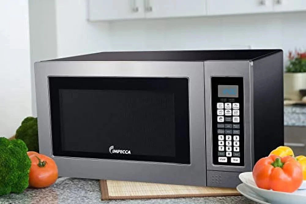 Impecca CM-1295ST 22 Countertop Microwave with 1.2 cu. ft. Capacity Convection Grill and 1000 Watts Cooking Power in Stainless Steel