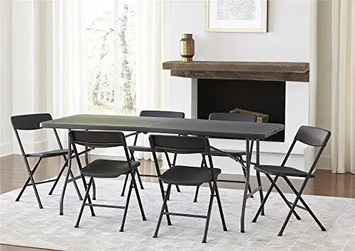 CoscoProducts Deluxe 6 foot x 30 inch Fold-in-Half Blow Molded Folding Table