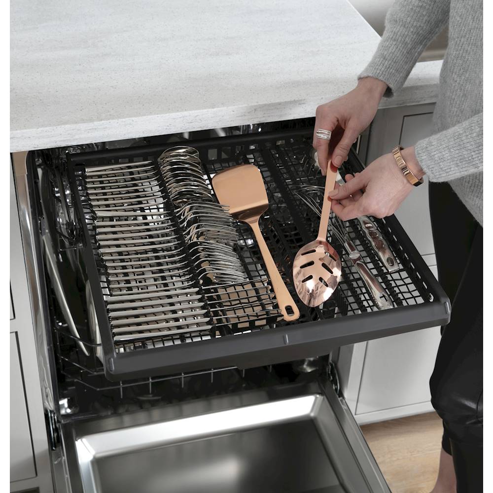 Café - Top Control Built-In Dishwasher with Stainless Steel Tub, 3rd Rack, 39dBA - Stainless steel