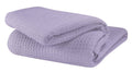 Glamburg 100% Cotton Thermal Blanket, Breathable Bed Blanket Twin size, Soft Waffle Blanket, Twin Blanket, All Season Cotton Blanket, Purple