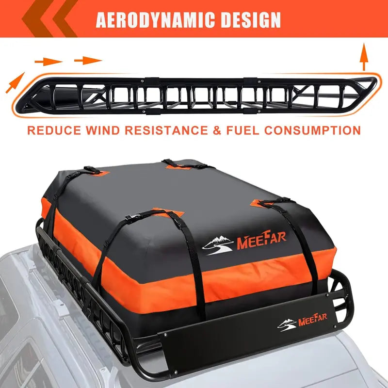 Universal Roof Rack Basket – 51 x 36 x 5 Inches with Waterproof Storage Bag
