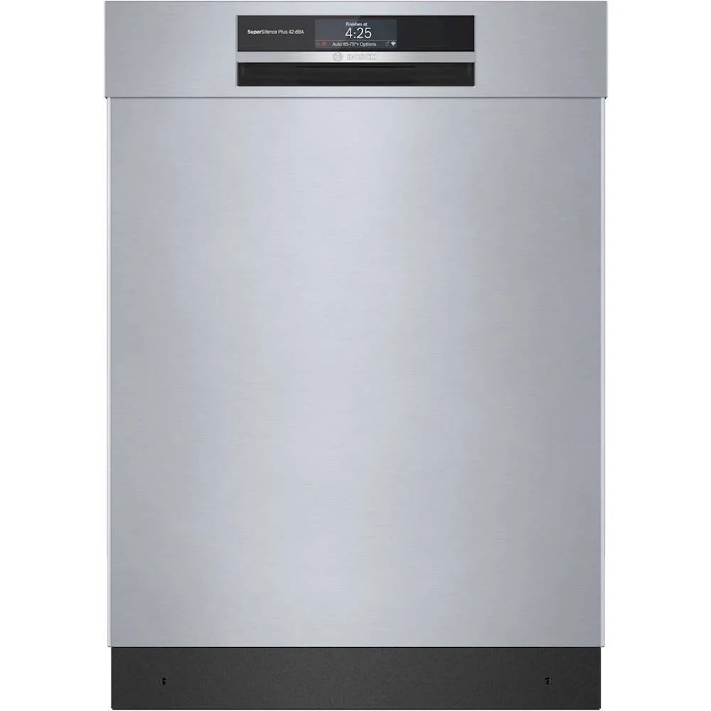 Bosch - 800 Series 24" Top Control Built-In Dishwasher with CrystalDry, Stainless Steel Tub, 3rd Rack, 42 dBa - Stainless steel