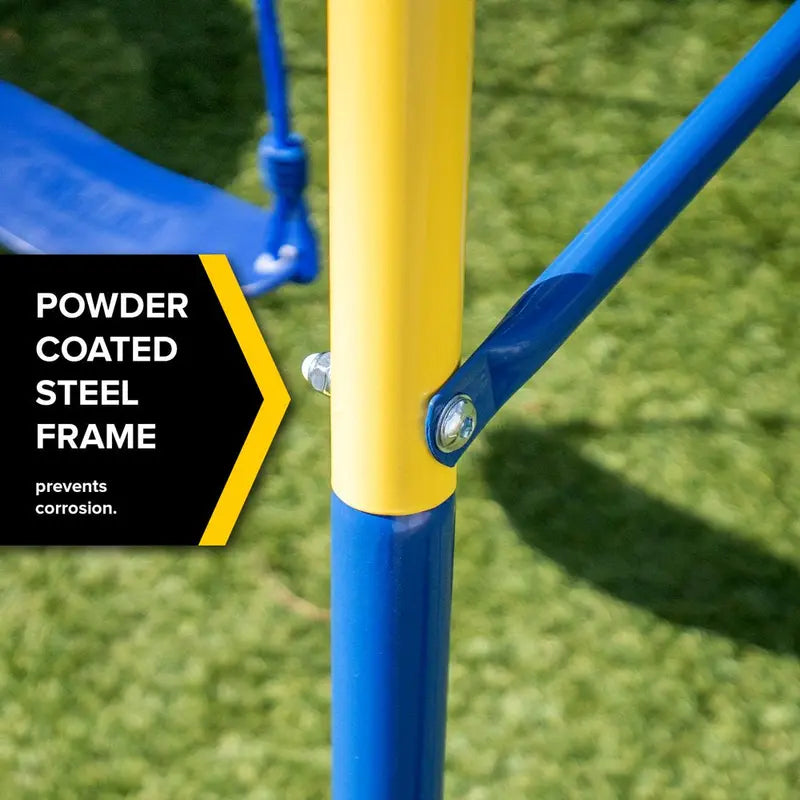 Sportspower Heavy-Duty Metal Swing Set – A-Frame Design, 300-Lb Capacity