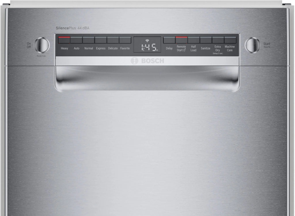 Bosch - 800 Series 18" Front Control Smart Built-In Stainless Steel Tub Dishwasher with 3rd Rack, 44 dBA - Stainless steel