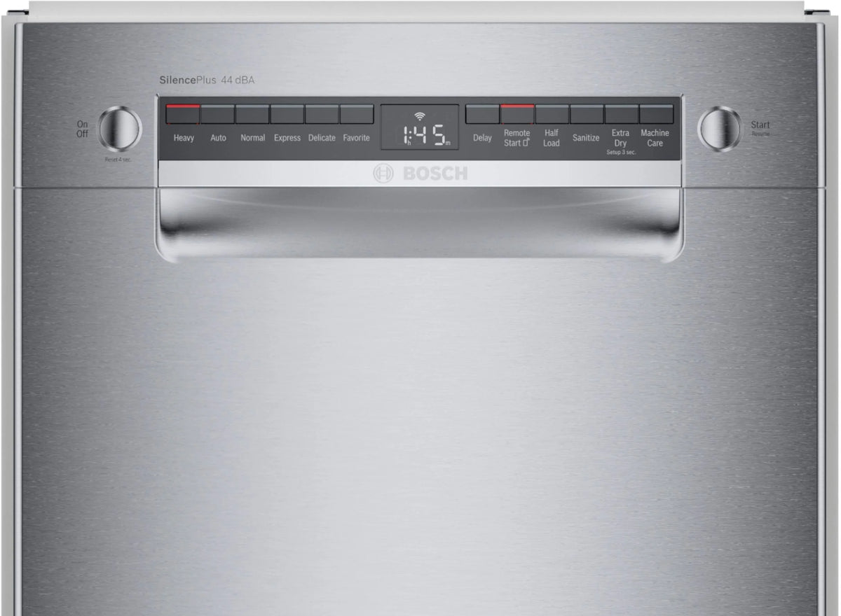 Bosch - 800 Series 18" Front Control Smart Built-In Stainless Steel Tub Dishwasher with 3rd Rack, 44 dBA - Stainless steel