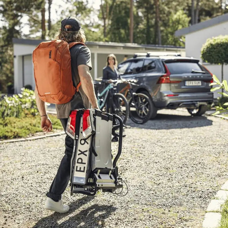 Thule EasyFold XT 2-Bike Hitch Rack – Foldable, Easy-Load Platform Carrier with Integrated Locks