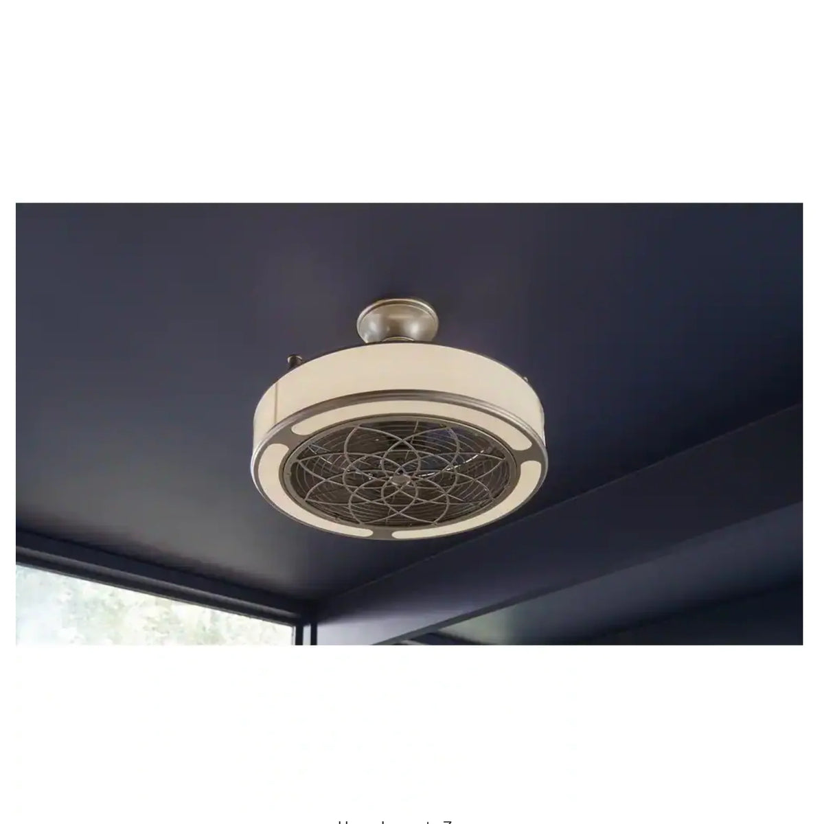 Home Decorators Collection Windara 22 in. LED Indoor/Covered Outdoor Brushed Nickel Ceiling Fan with Light Kit and Remote Control