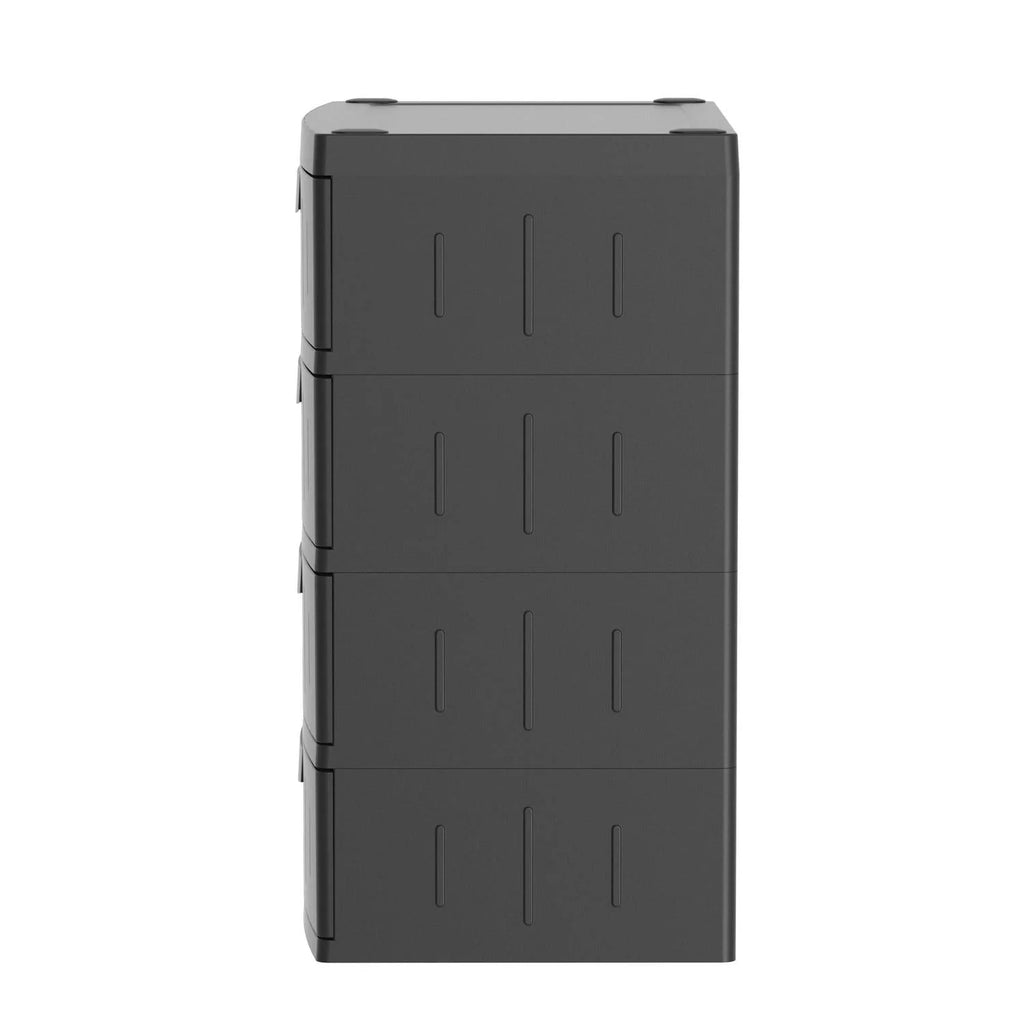 Hyper Tough 4 Drawer Plastic Garage Storage Cabinet 18.7 D x 25.39 W x 35.31 H . Black
