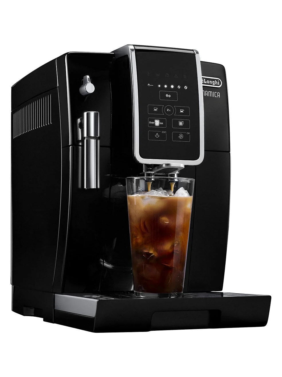 De'Longhi - Dinamica Espresso Machine with 15 bars of pressure and Milk Frother - Black/Stainless