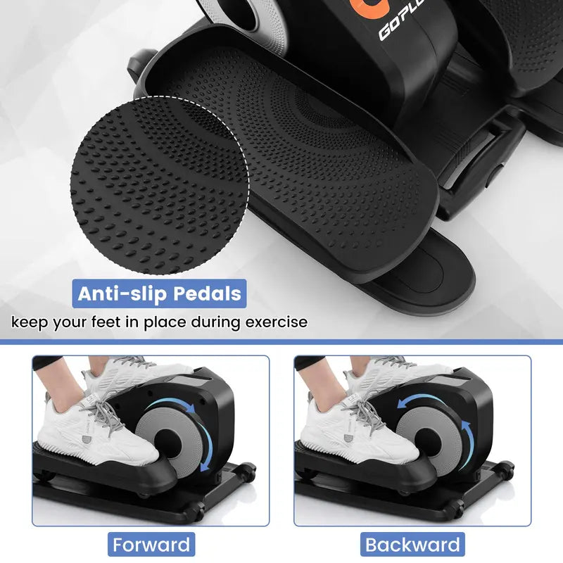 Under-Desk Electric Elliptical – Quiet Seated Pedaler with Digital LED Monitor & Resistance Control
