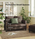 Compact 51-Inch Corduroy Loveseat  Space-Saving Small-Scale Sofa with Tool-Free Setup
