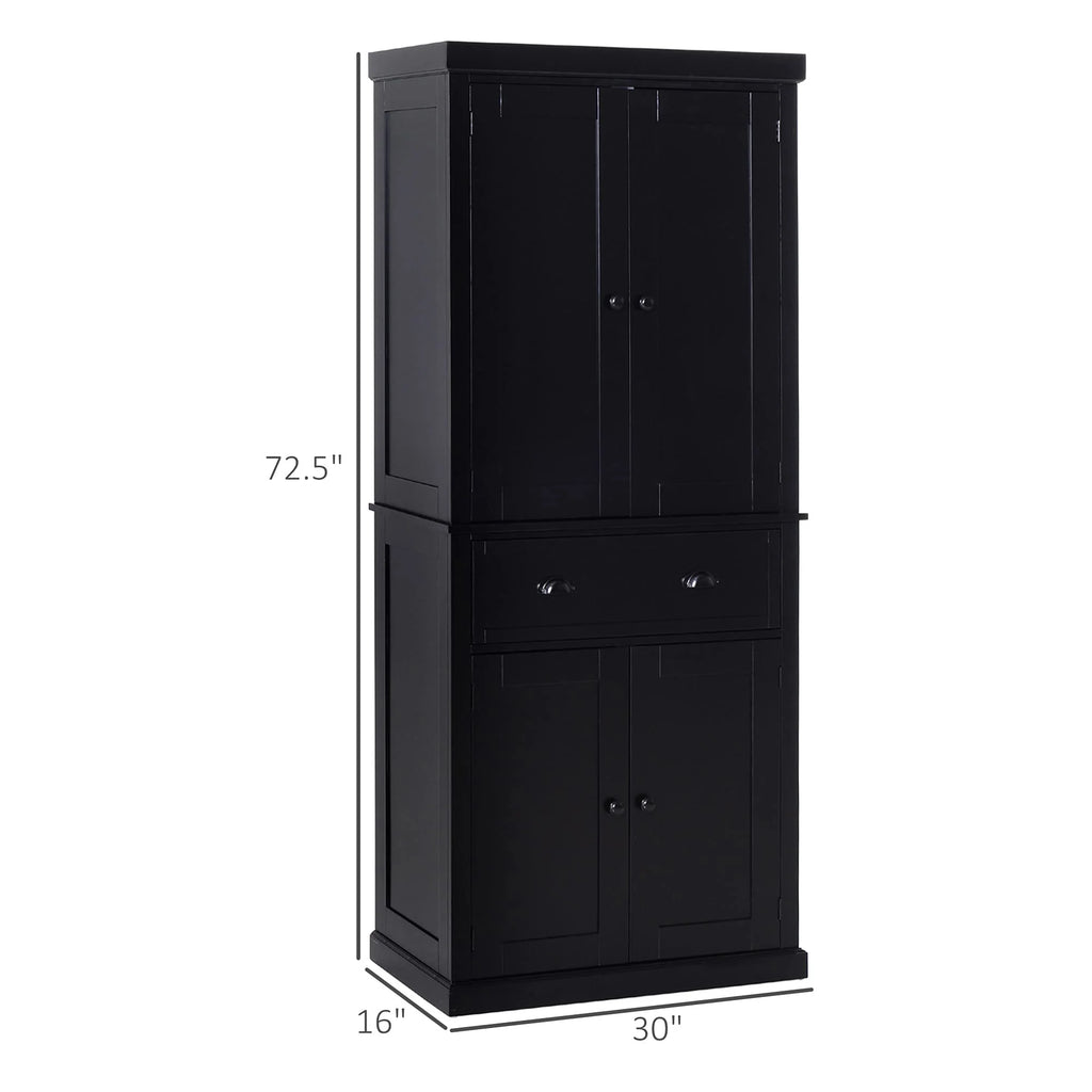 HOMCOM Traditional Freestanding Cupboard Colonial