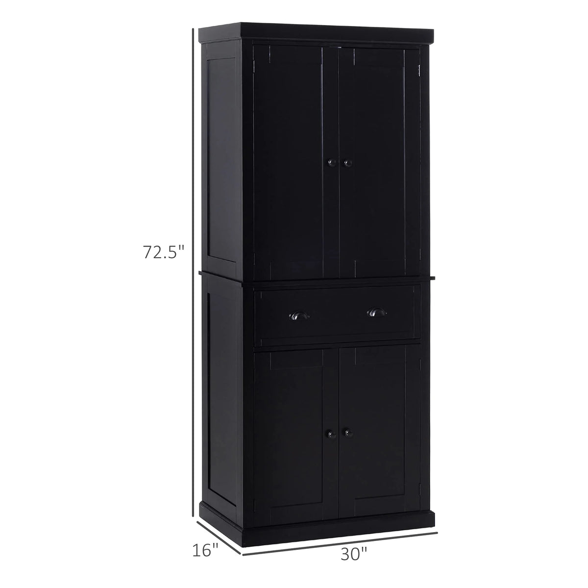 HOMCOM Traditional Freestanding Cupboard Colonial