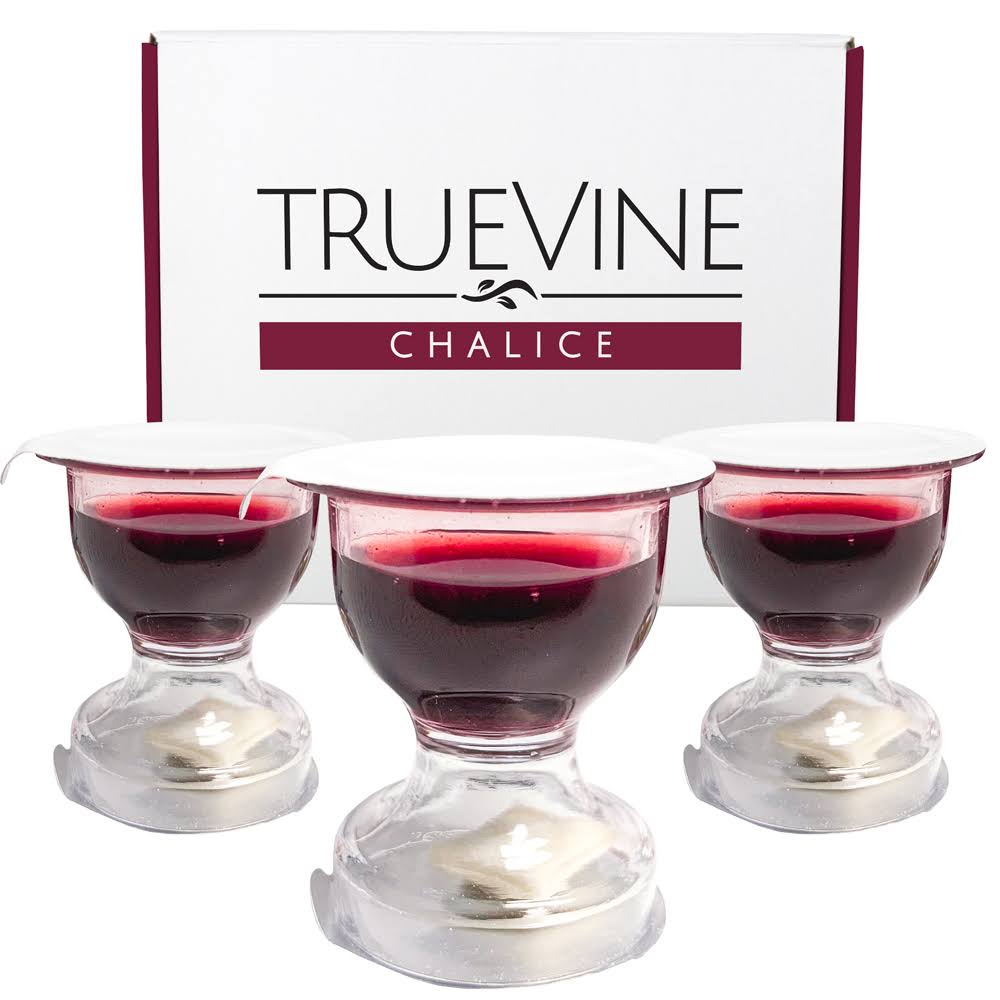 TrueVine Chalice Prefilled Communion Cups and Wafer Set - Prefilled Communion Cups with Bread & Juice - Fresh, Easy-Open Communion for Your Service