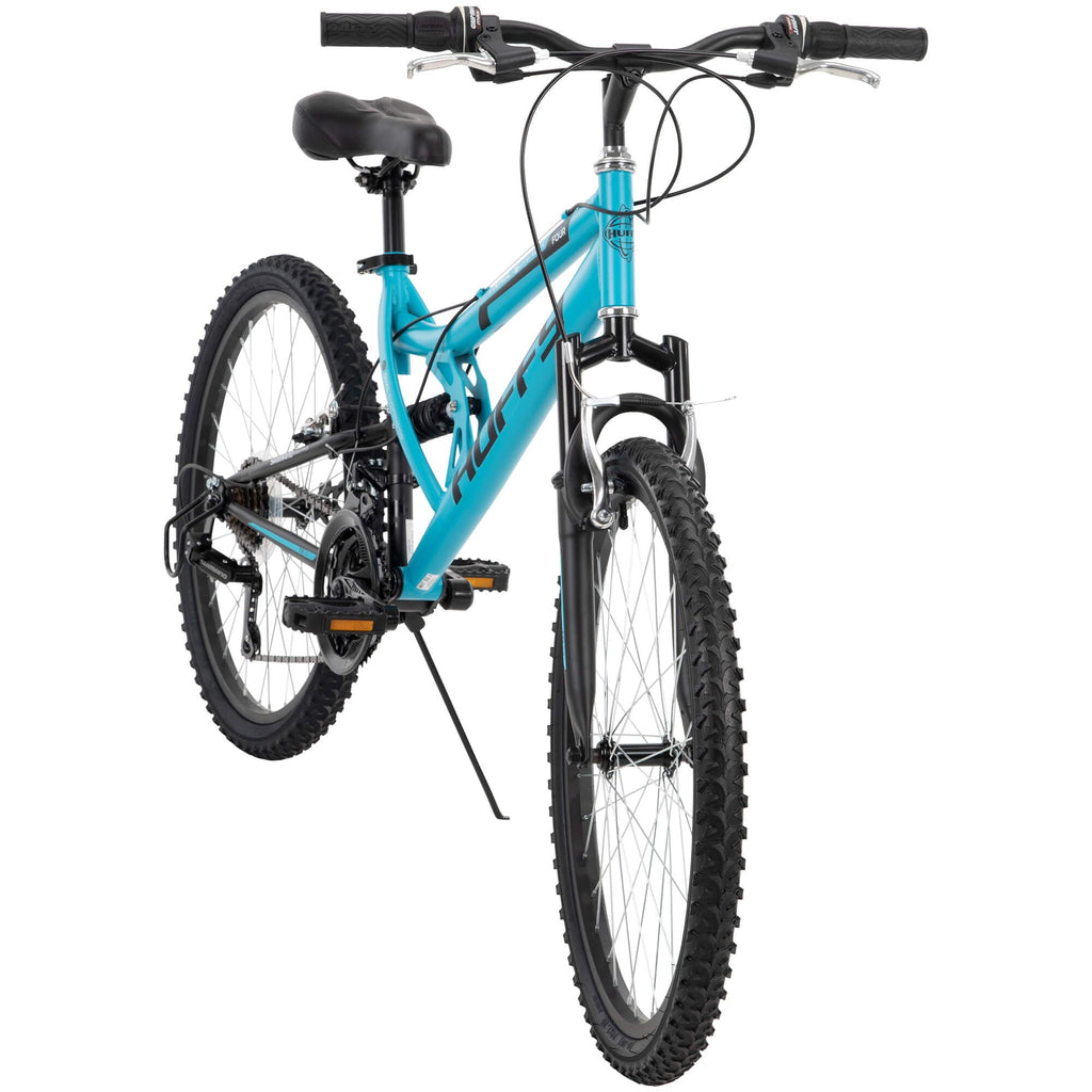 24 Trail Runner Girls Full Suspension Mountain Bikes. Teal Blue