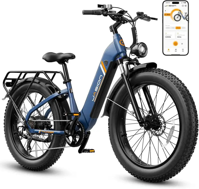 Thunder 1500W Electric Fat-Tire Bike — 30+ MPH Top Speed, 80-Mile Range, Hydraulic Disc Brakes